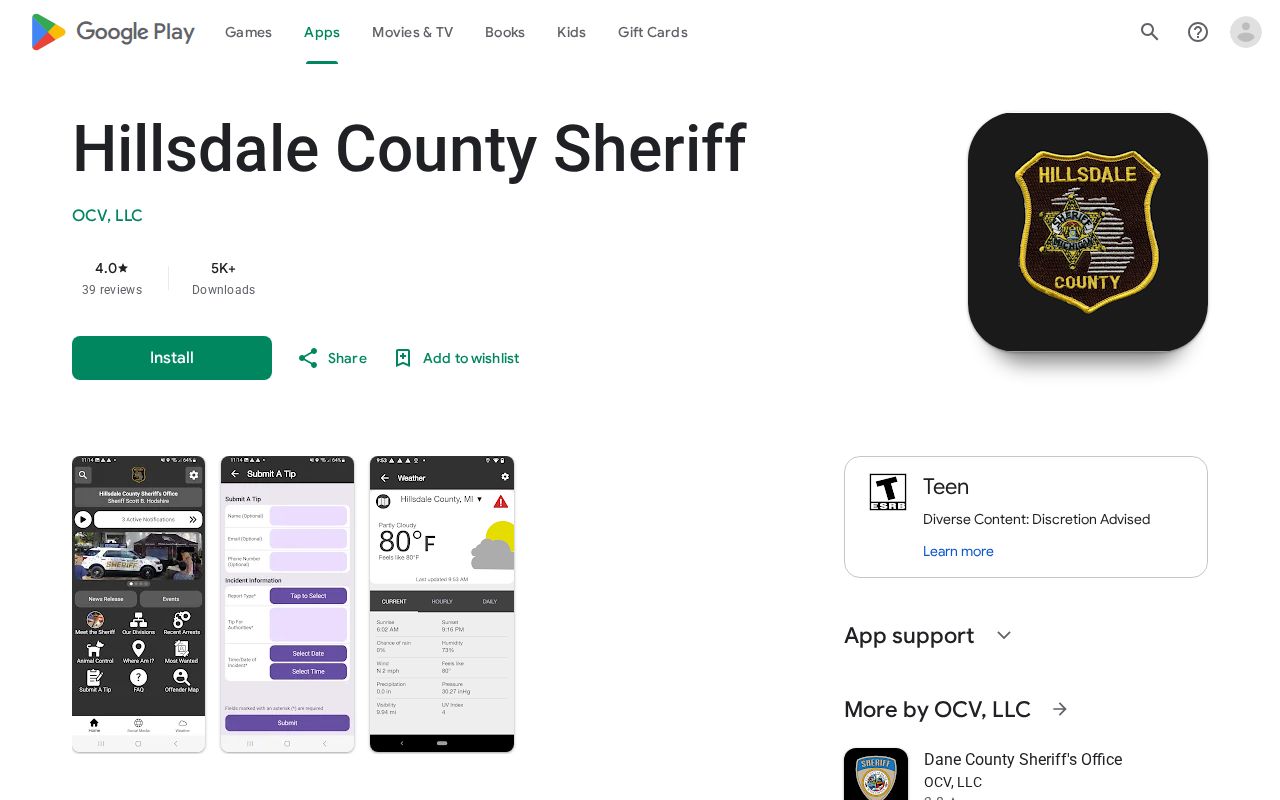 Hillsdale County Sheriff app for arrest releases and public safety alerts